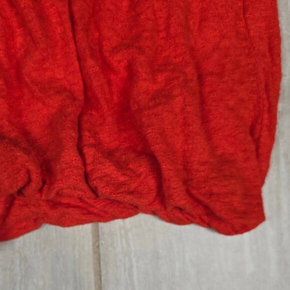 Free People Begonia Embroidered Top Blouse in Red Sz Medium - Picture 3 of 5